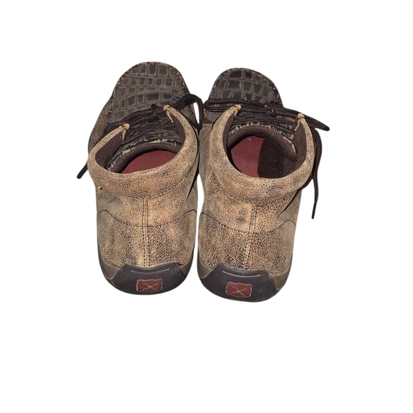 Twisted X Driving Brown Crocodile Pattern Chukka Boots Size 11.5 Leather main image 4